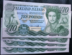 Falkland Islands £10 Pound 2011 Banknote BUNC - Falkland Islands
