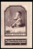 PRINZ RUDOLF    VIGNETTE PRINCESS RUPPRECHT Reklamemarke CINDERELLA PRINZ LUITPOLD UND URENKEL - Royalties, Royals