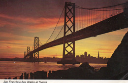 SAN FRANCISCO, THE MAJESTIC BAY BRIDGE AT SUNSET COULEUR  REF 9601 POU - San Francisco