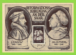 Sarre 375ème Anniversaire Réforme, Calvin Et Luther 295 - Cartes-maximum