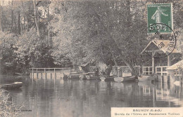 Brunoy            91        Bords De L'Yèrres Au Restaurant  Toillon - En Partiie Décollée -       (voir Scan) - Brunoy