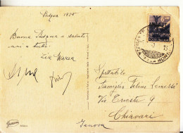 1945 CARTOLINA DA Trieste A Chiavari Auguri Pasqua+l.6 Democratica AMG-FTT-c877 - Marcophilie