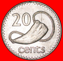 * CANADA (1990-2006): FIJI 20 CENTS 1997 MINT LUSTRE CACHALOT TOOTH! ELIZABETH II (1953-2022)·  LOW START · NO RESERVE! - Fiji