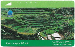 Indonesia - Telkom Indonesia (Tamura) - Panorama Sawah, Ciwidey, 02.1994, 60Units, 320.000ex, Mint - Indonesien