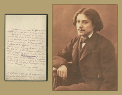 Alphonse Daudet (1840-1897) - French Novelist - Autograph Letter Signed + Photo - Escritores