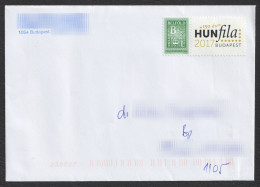 150 Anniversary First Hungarian Stamp 2017 Hungary HUNFILA Philatelic Exhibition PERSONALIZED Label Vignette 2012 COVER - Cartas & Documentos