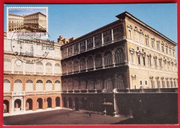 VATICANO VATIKAN VATICAN 1993 PALAZZO APOSTOLICO PAPAL PALACE TESORI D'ARTE MONUMENTS BAUDENKMÄLER MAXIMUM CARD - Storia Postale