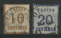 ALSACE LORRAINE N° 5 + 6 10 Ct Et 20 Ct Oblitérés (DIDENHEIM Pour Le 10 Ct) TB - Used Stamps