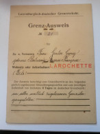 Grenz-Ausweis, Larochette 1938 - 1940-1944 Ocupación Alemana