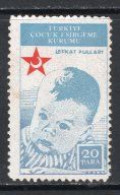 1942 TURKEY PRINTING COLOR ERROR - 20 PARA 23RD APRIL CHILDREN FESTIVAL CHARITY STAMP MH * - Sellos De Beneficiencia