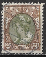 Plaatfout Groen Puntje Op De Hals In 1919 22½ Cent Bruin / Groen Kon. Wilhelmina NVPH 70 PM 1 - Variétés Et Curiosités