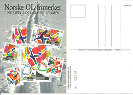 Norway - Norge 1994 Unused Card Norwegian OL-stamps, Issued With NK 94 - Stamp Catalog - Briefe U. Dokumente