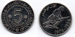 MA 23366 / Algérie - Algéria - Algerien 5 Dinars 1974 SPL - Algerije