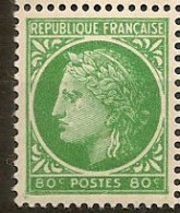 675 France  1945 Timbre Type CERES DE MAZELIN - 1945-47 Cérès De Mazelin