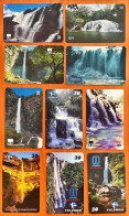 10 Different Phonecards Nature/ Waterfall Themes - Paesaggi