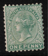 SOUTH AUSTRALIA 1876 1d Blue-green P10 SG 167 HM #CCU2 - Neufs