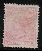 NZ 1872 2d Rose FSF P12.5 SG 152 MNG #CCS2 - Ongebruikt