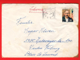 ZVQ-25  Umschlag Gel. 1975 Berlin Friedenau Nach Estavayer Le Lac Fribourg Schweiz  - Storia Postale