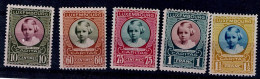 LUXEMBOURG 1928 CHILD HELP MI No 208-12 MNH VF!! - 1926-39 Charlotte Right-hand Side