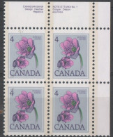 Canada - #709 - MNH PB  Of 4 - Numeri Di Tavola E Bordi Di Foglio