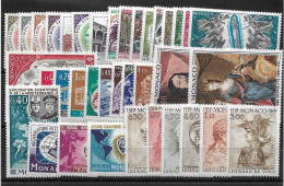 Monaco Année Complète 1969, 37 Timbres**/ Neufs Sans Charnière. Cote 50€. - Full Years