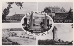 Scotland Stirling Multi View King's Knott Wallace Monument Castle & More Real Photo - Stirlingshire