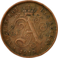 Monnaie, Belgique, Albert I, 2 Centimes, 1919, TTB, Cuivre, KM:64 - 2 Cent