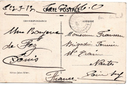 68069 - Frankreich / Feldpost In Marokko - 1913 - FpAnsKte TRESOR ET POSTES ... -> Nantes - Cartas & Documentos