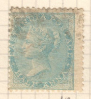 013 1865 Britain East India Company Watermark Half Anna Gibbons #55 1St Used - 1858-79 Compagnie Des Indes & Gouvernement De La Reine