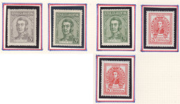 Arg007,8 1935,45 Argentina Jose De San Martin 5St Michel #403-5,524 Lh - Unused Stamps