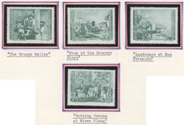 Arg041 1966 Argentina Art Paintings Pueyrredon 1Set Michel #894-7 Mnh - Ungebraucht