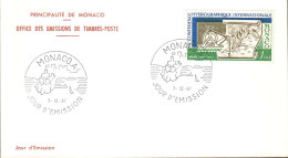 Delcampe - MONACO FDC 1967 CONFERENCE HYDROGRAPHIQUE - FDC