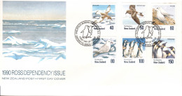 Ross Dependency, New Zealand 1990, Bird, Birds, Penguin, FDC - Pingouins & Manchots