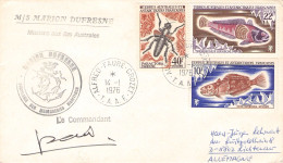 TAAF - SHIP MAIL "MARION DUFRESNE" 1976 ALFRED-FAURE  / *477 - Cartas & Documentos