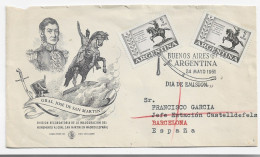 3788  Carta   Aérea, Certificada Buenos Aires 1961, Gral Jose De San Martín . - Cartas & Documentos