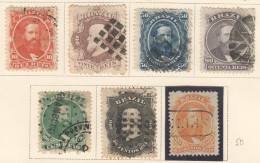 Bra010 1866 Brazil King Pedro Ii Michel #23-29 116 Euro 1Set Used - Used Stamps