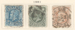 Bra014 1881 Brazil King Pedro Ii Michel #48-50 220 Euro 1Set Used - Gebraucht