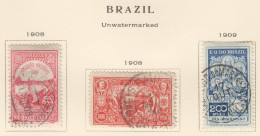 Bra032 1908-9 Brazil Michel #177-9 3St Used - Gebraucht
