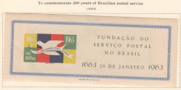 Bra135 1963 Brazil Michel Bl13 1Bl Lh - Used Stamps