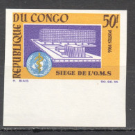 Fr425 Imperf 1966 Congo Who World Health Organization Michel #92 St Mnh - WHO