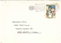 BELGIO ANNULLO TARGHETTA UNICEF - Vlagstempels