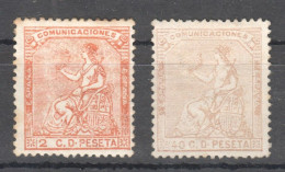 Sp145 1873 Spain Michel #125,130 55 Euro 2St Mlh - Neufs