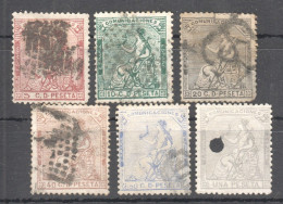 Sp146 1873 Spain Michel #126-8,130-132 57.5 Euro 6St Used - Oblitérés