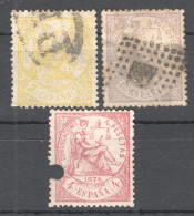 Sp148 1874 Spain Michel #135,141,143 32 Euro 3St Used - Oblitérés