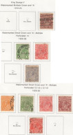 Sp210-212 1918-1930 Australia King George Multiple Perforations 9St Used - Autres & Non Classés