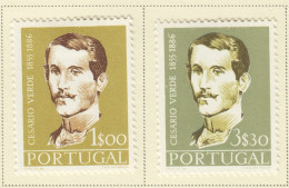 Sp445 1957 Portugal Jose Joaquim Cesario Verde Michel #860-1 Set Lh - Neufs