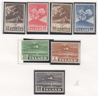 Sp677 1948 Iceland Volcanoe Eruption Hekla 1947 Michel #247-53 65 Euro 1Set Lh - Ongebruikt