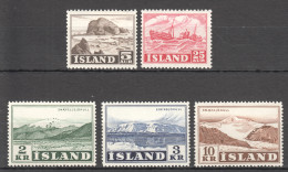 Sp682 1954,1957 Iceland Landscapes Michel #296,7,316-8 2Set Mnh - Nuovi