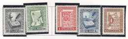 Sp687 1953 Iceland Manuscript Michel #287-91 35 Euro 1Set Mnh - Unused Stamps