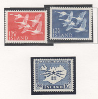 Sp693 1956 Iceland Fauna Birds Telephone Telegraph Michel #311-3 1St+1Set Mnh - Ongebruikt